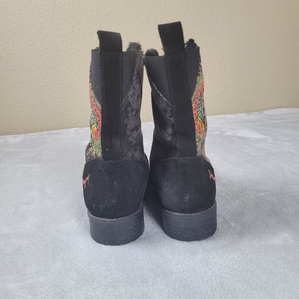 Desigual Women's Boots Winter Black Boho Size 40 US 9 - Picture 4 of 12